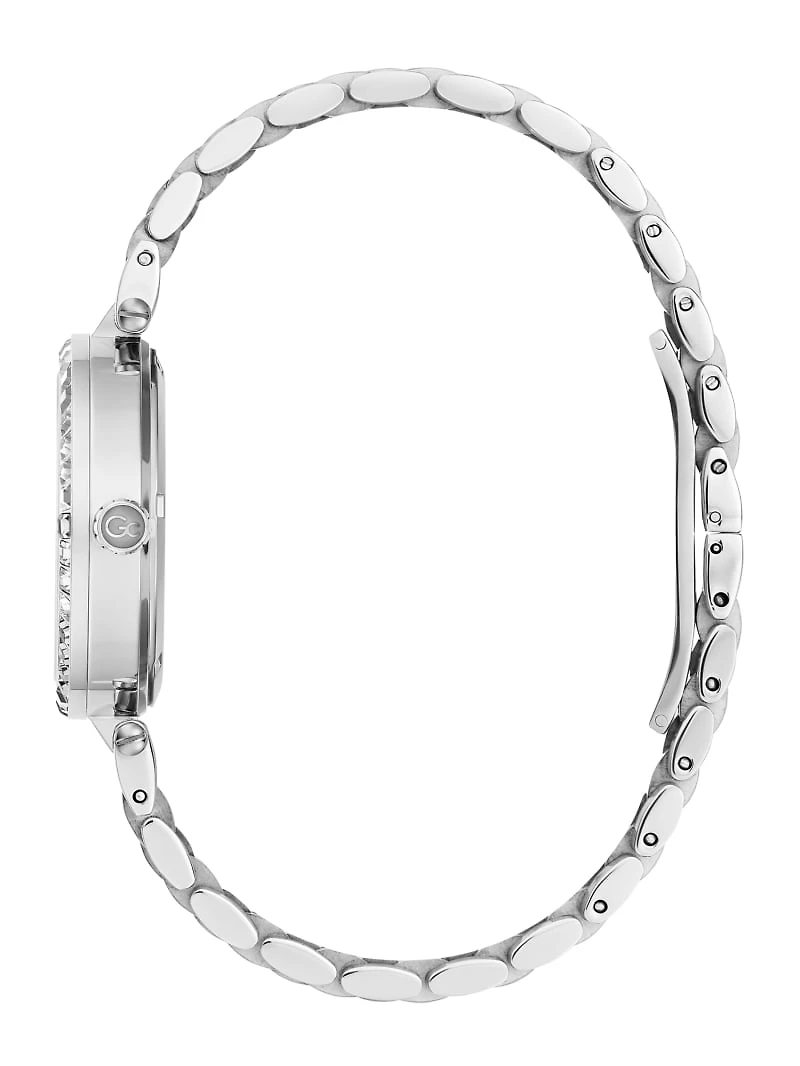 Gc Silver-Tone and Multifunctional Watch