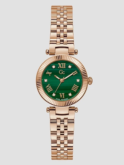 Gc Malachite Gemstone Analog Watch