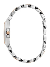 Gc Rose Gold and Silver-Tone Chain-Link Analog Watch