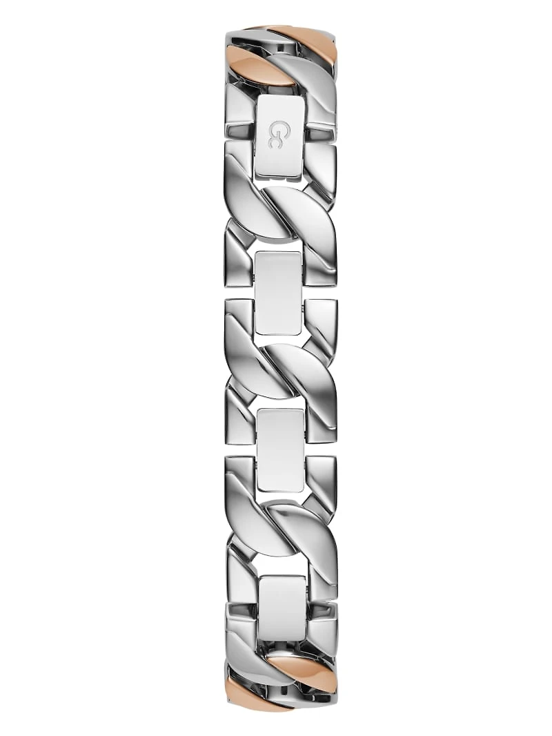 Gc Rose Gold and Silver-Tone Chain-Link Analog Watch