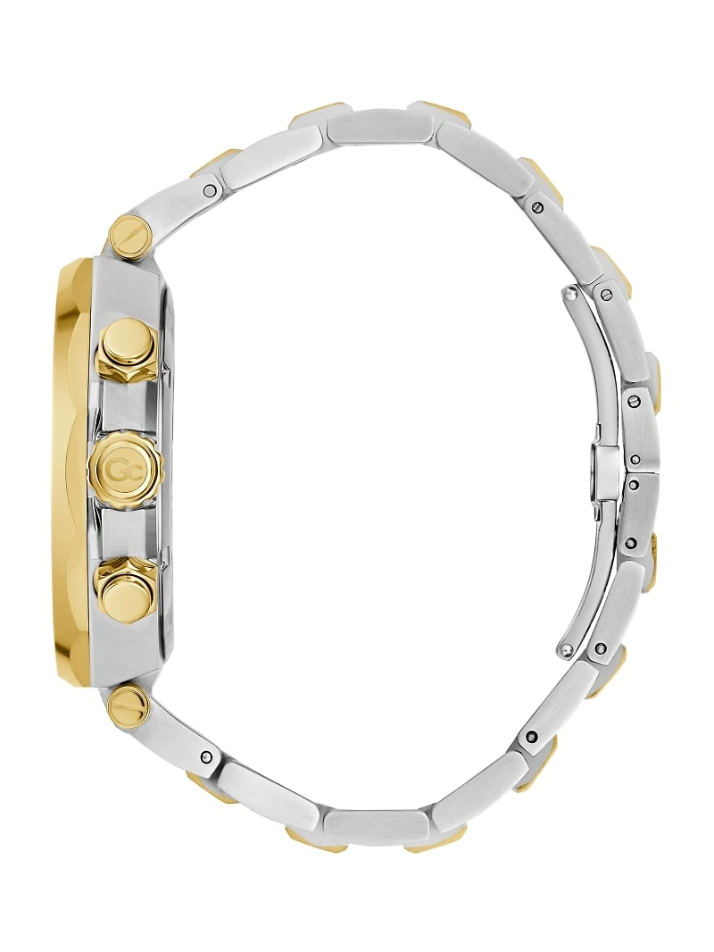 Gc Two-Tone and Green Chronograph Watch