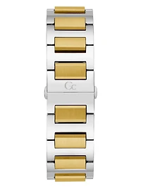 Gc Two-Tone and Green Chronograph Watch