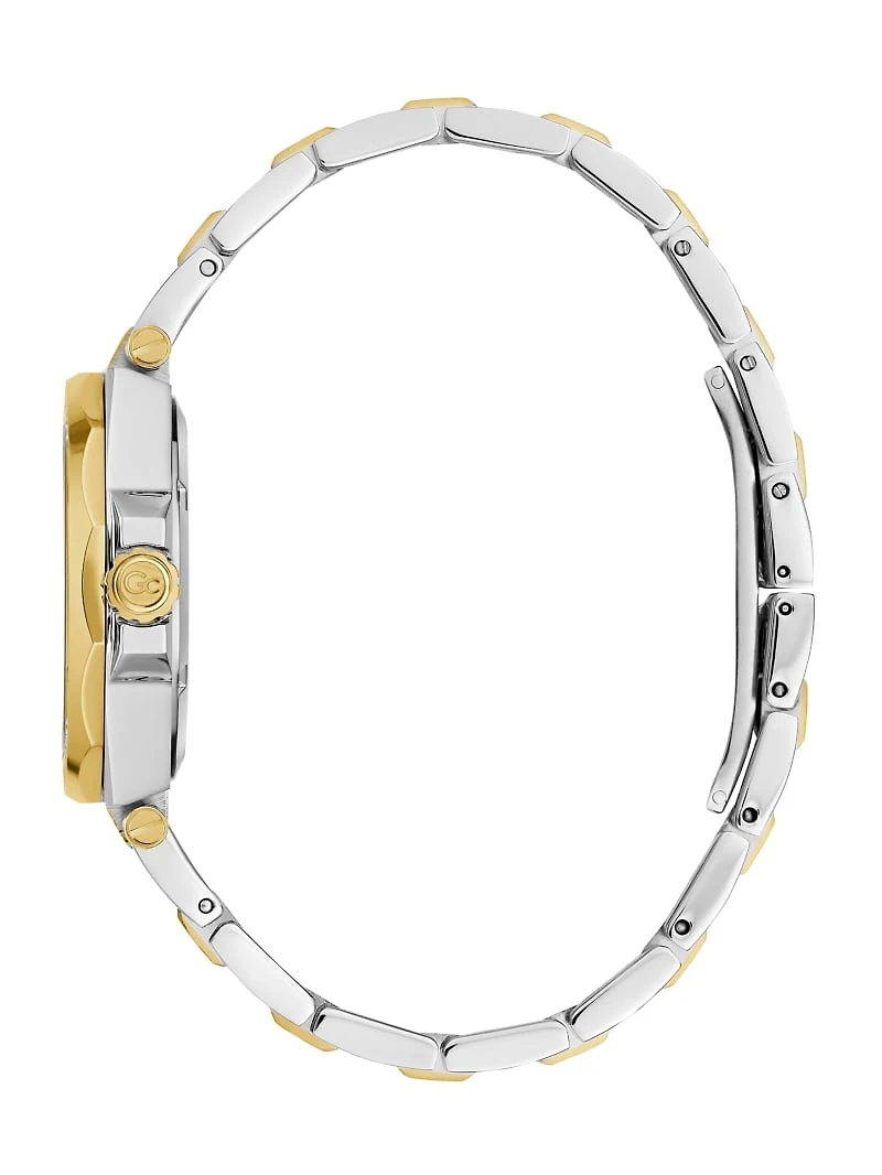 Gc Two-Tone and Green Analog Watch