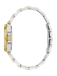 Gc Two-Tone and Green Analog Watch