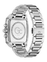 Silver-Tone Square Multifunction Watch