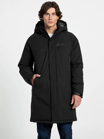 Logo padded coat