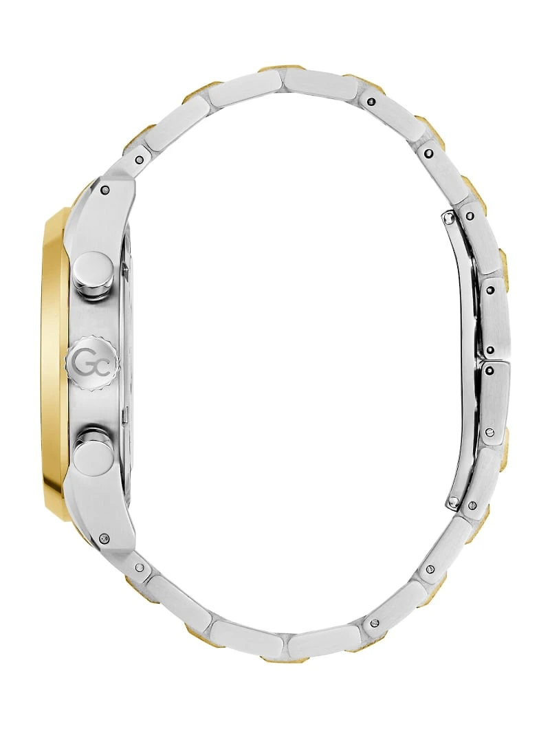 Gc Two-Tone and Green Multifunction Watch