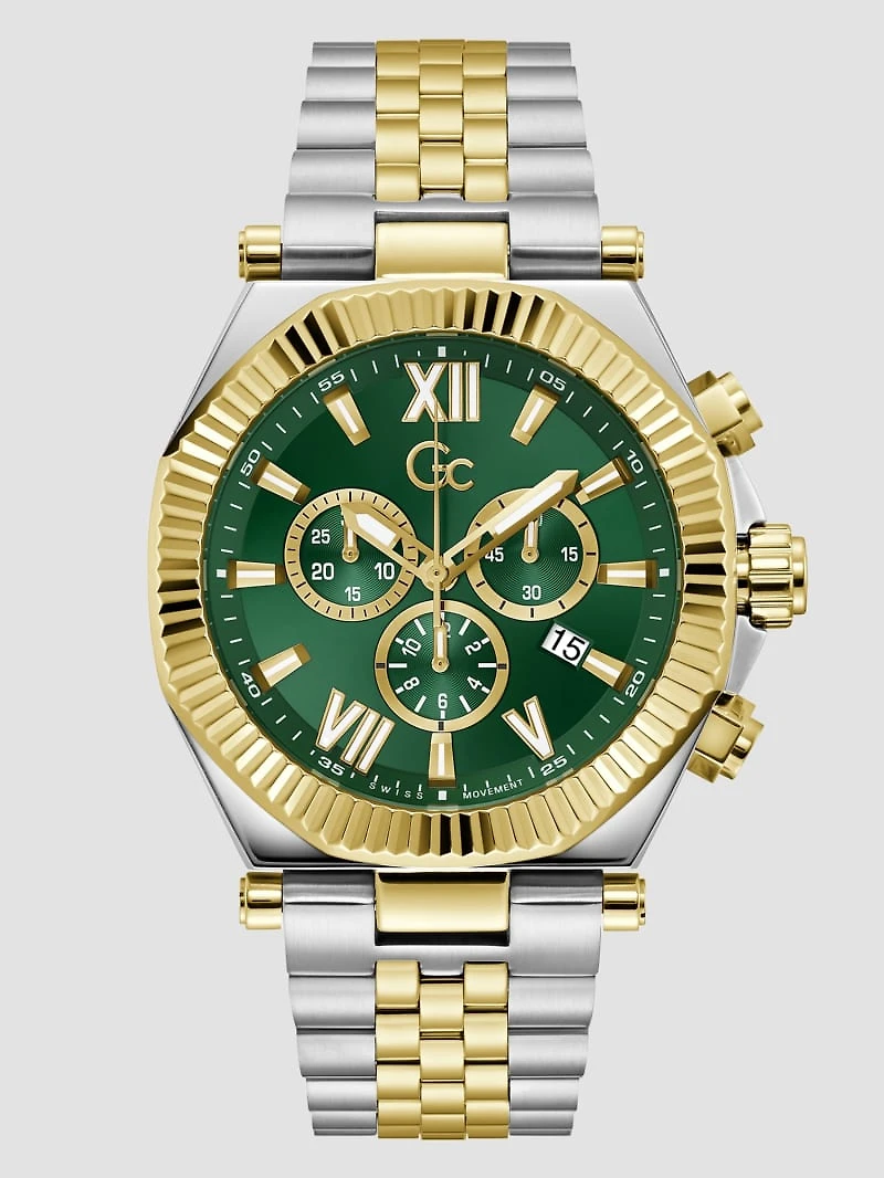 Gc Two-Tone Chronograph Watch