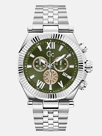 Gc Silver-Tone Multifunction Watch