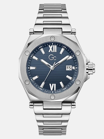 Gc Silver-Tone Multifunctional Watch