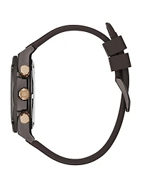 Gc Brown Silicone Chronograph Watch
