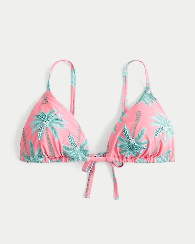 Beaded Over-the-Shoulder Triangle Bikini Top
