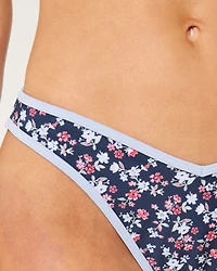 Contrast Strap High-Leg Cheeky Bikini Bottom