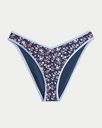 Contrast Strap High-Leg Cheeky Bikini Bottom
