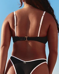 Curvy High Apex Ribbed Underwire Bikini Top