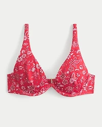 High Apex Ribbed Underwire Bikini Top