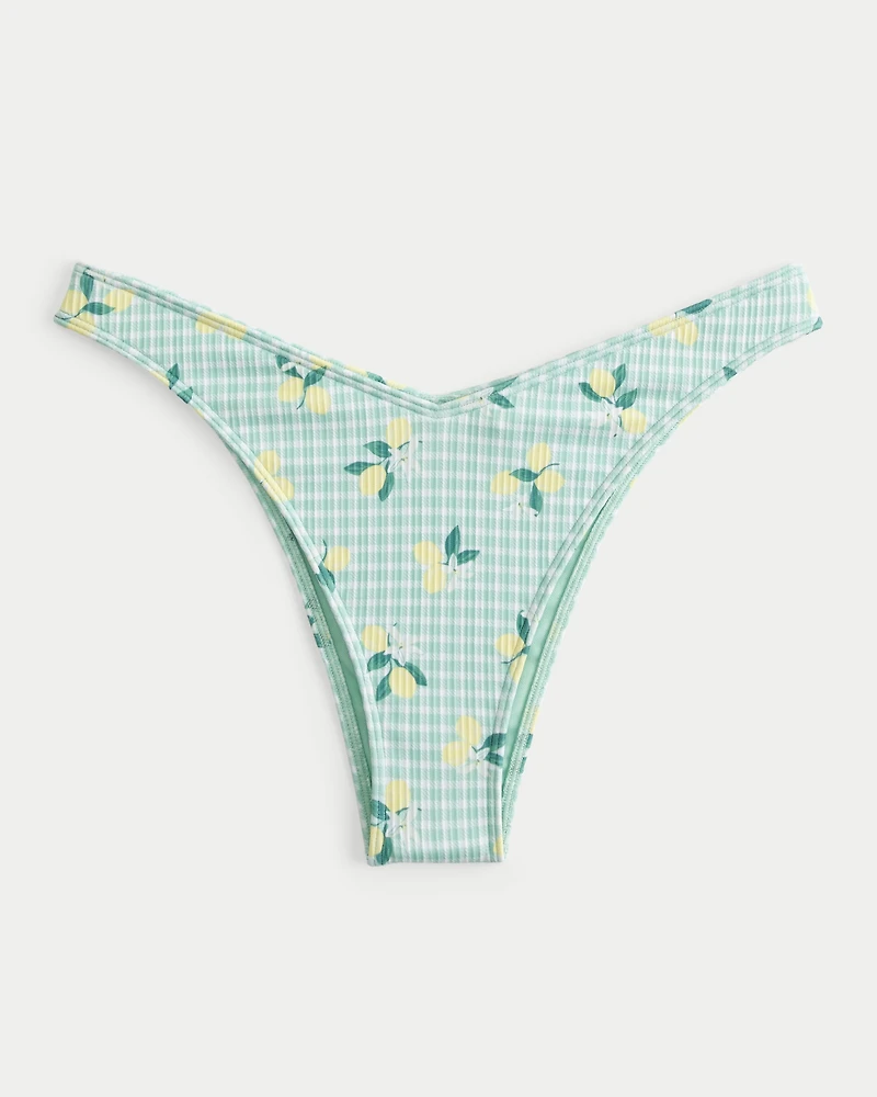 Ribbed High-Leg Cheekiest Bikini Bottom