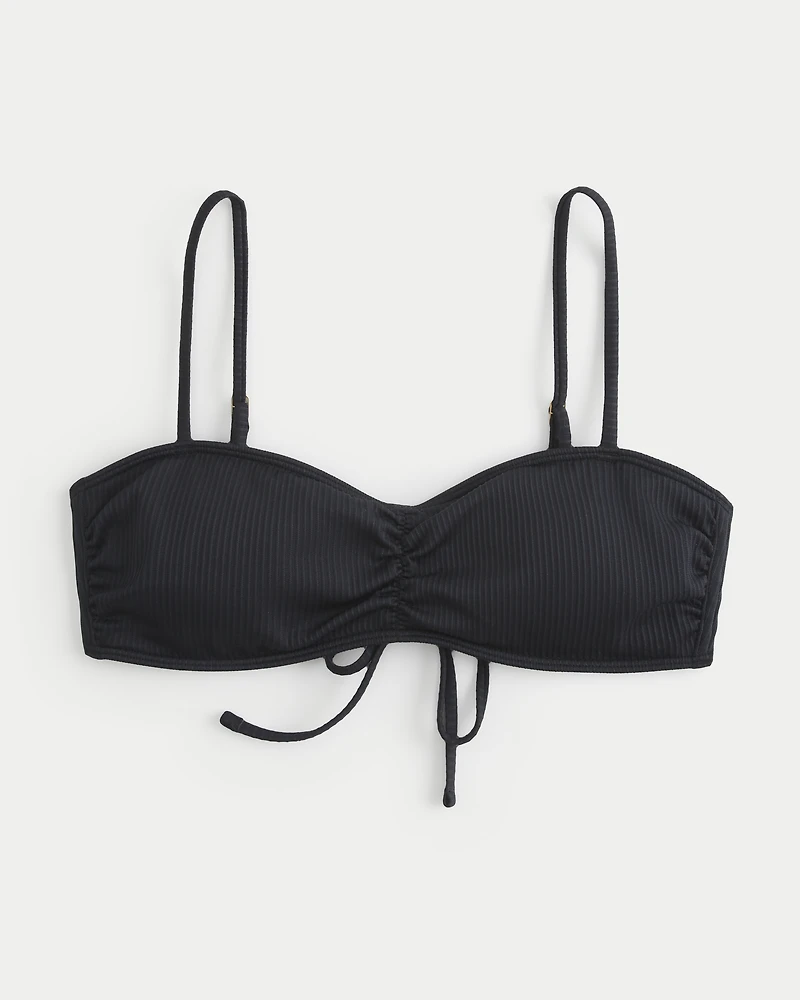 Ribbed Scoop Bikini Top