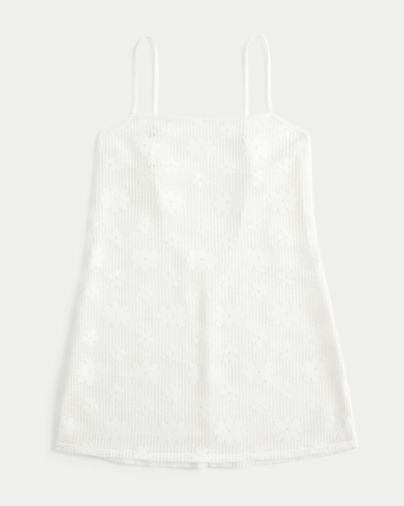 Open-Stitch Cover Up Dress