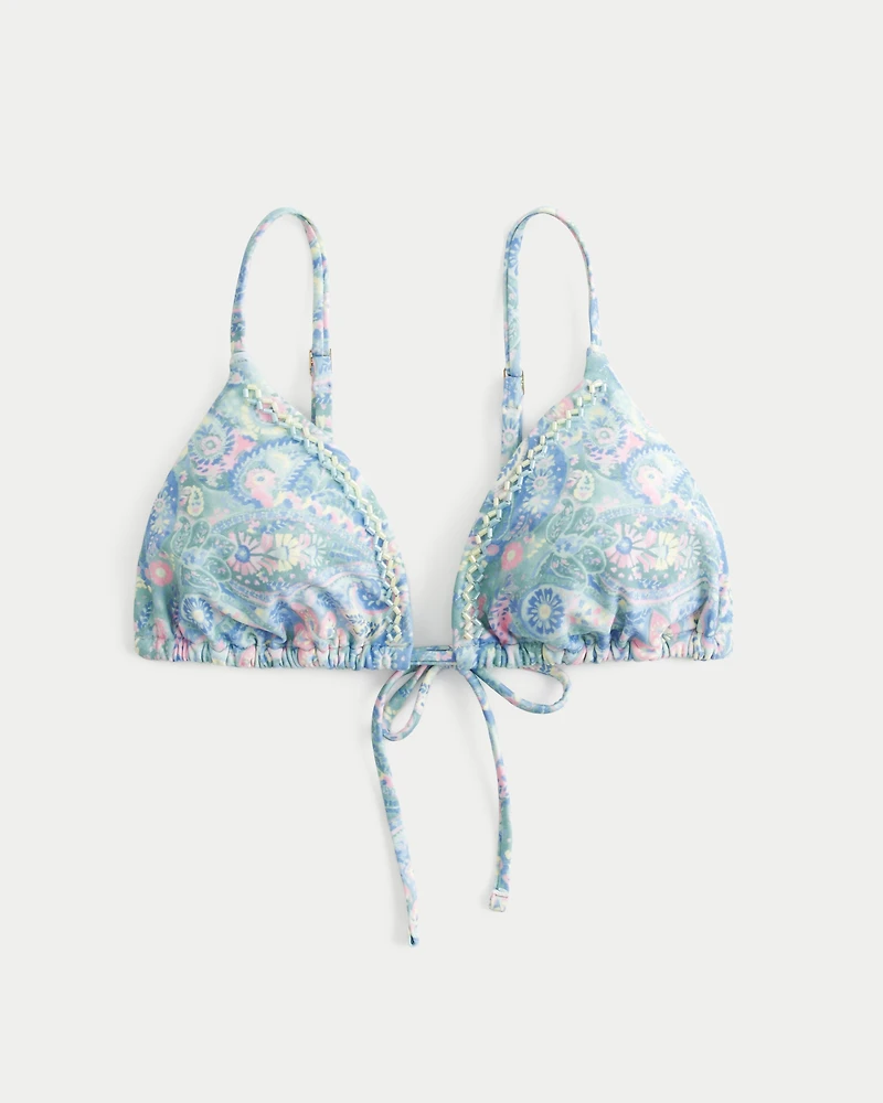 Embellished Triangle Bikini Top