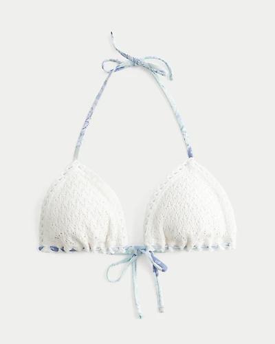 Crochet-Style Triangle Bikini Top