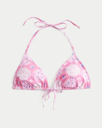 Spring Break Halter Triangle Bikini Top