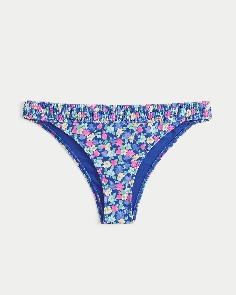 Smocked Waist High-Leg Cheekiest Bikini Bottom