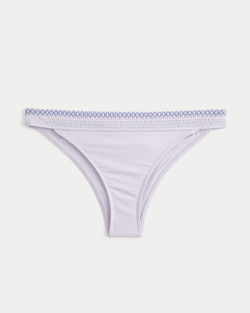 Smocked Waist High-Leg Cheekiest Bikini Bottom