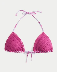 Crochet-Style Triangle Bikini Top