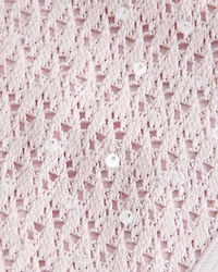 Crochet-Style Sequin Triangle Bikini Top