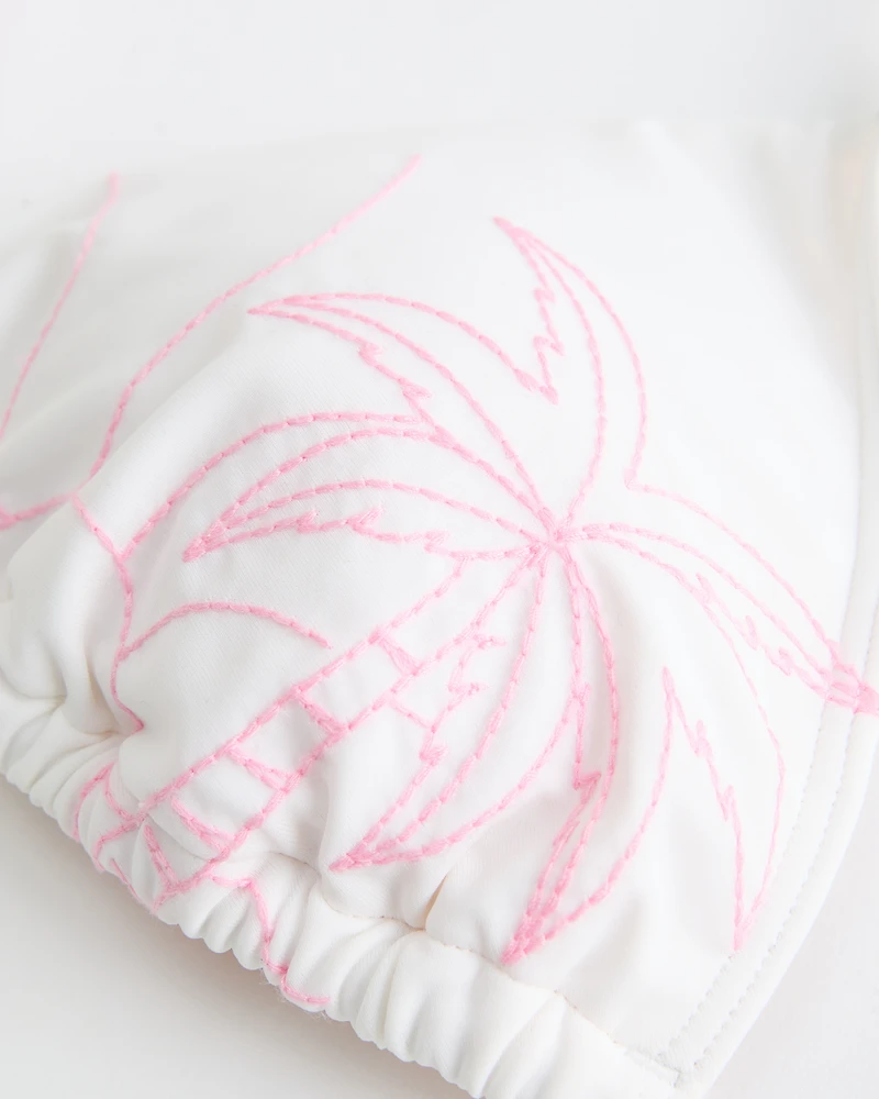 Palm Tree Graphic Triangle Bikini Top