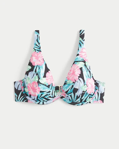 Rib High Apex Underwire Bikini Top