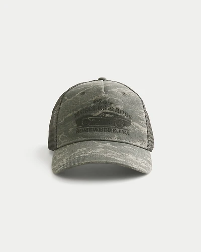 Mac's Muscles & Rods Graphic Camo Trucker Hat