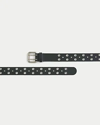Star-Studded Leather Belt