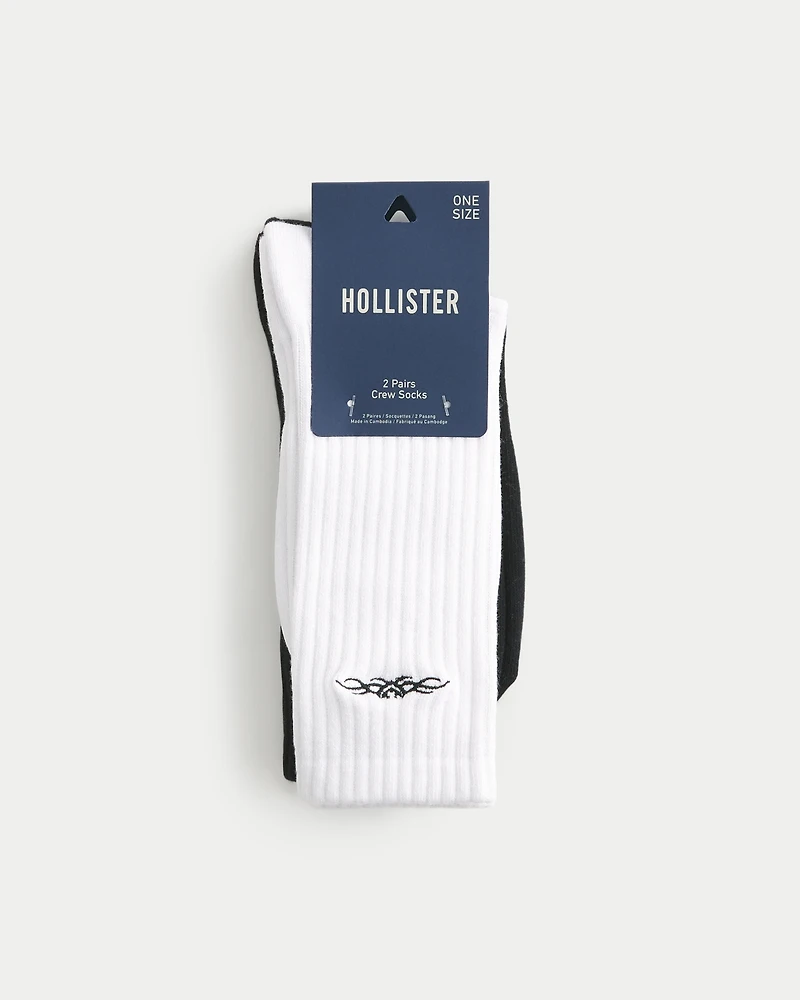 Tattoo Graphic Crew Socks 2-Pack