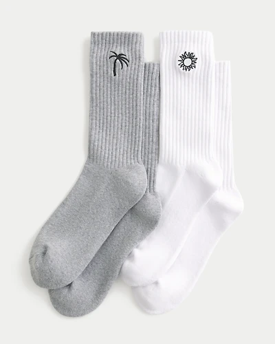 Beach Graphic Crew Socks 2-Pack