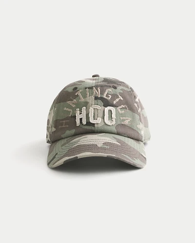 Logo Graphic Camo Baseball Hat