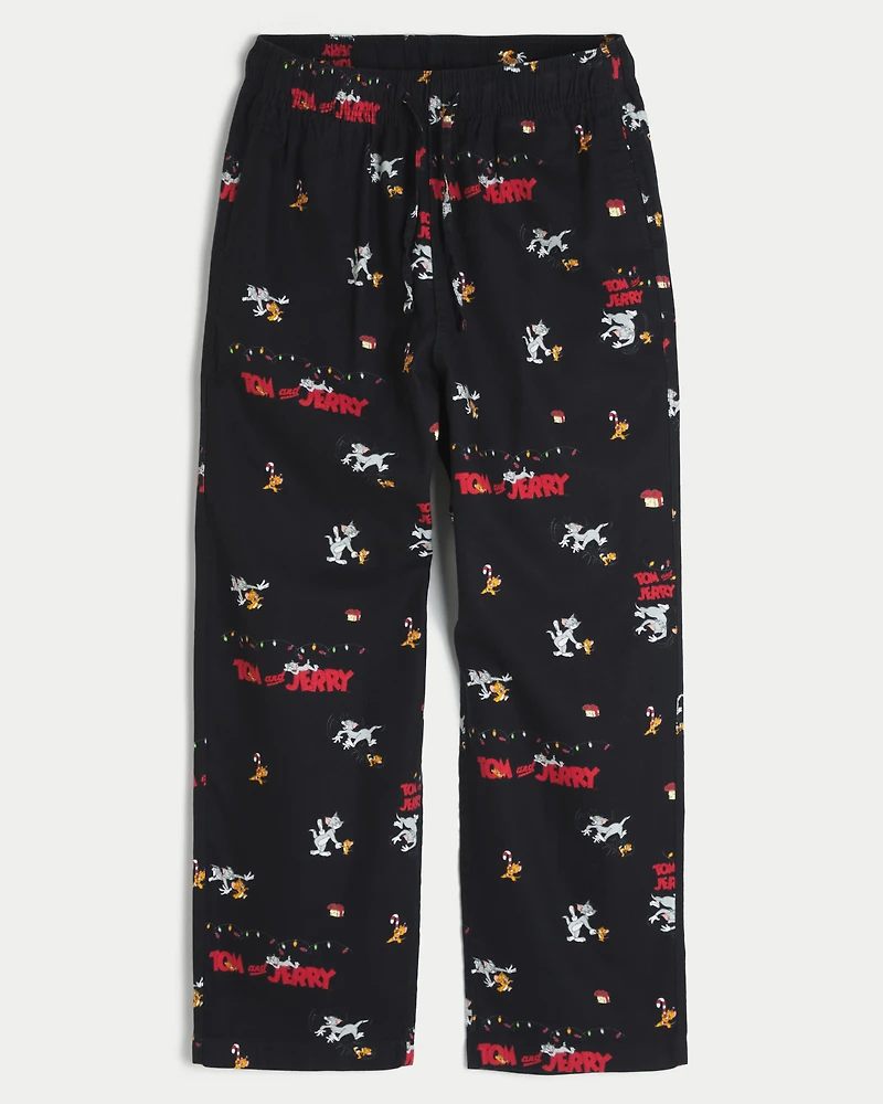 Tom and Jerry Graphic Flannel Pajama Pants