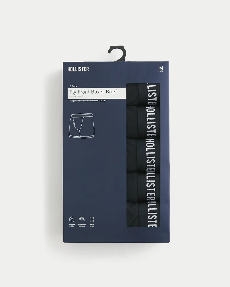 Classic Length Fly Front Boxer Brief -Pack