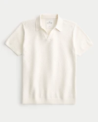 Short-Sleeve Sweater Polo