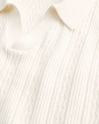 Boxy Short-Sleeve Sweater Polo