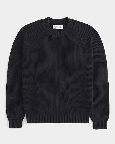 Boxy Washed Crew Sweater