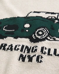 Boxy Racing Graphic Crew Sweater
