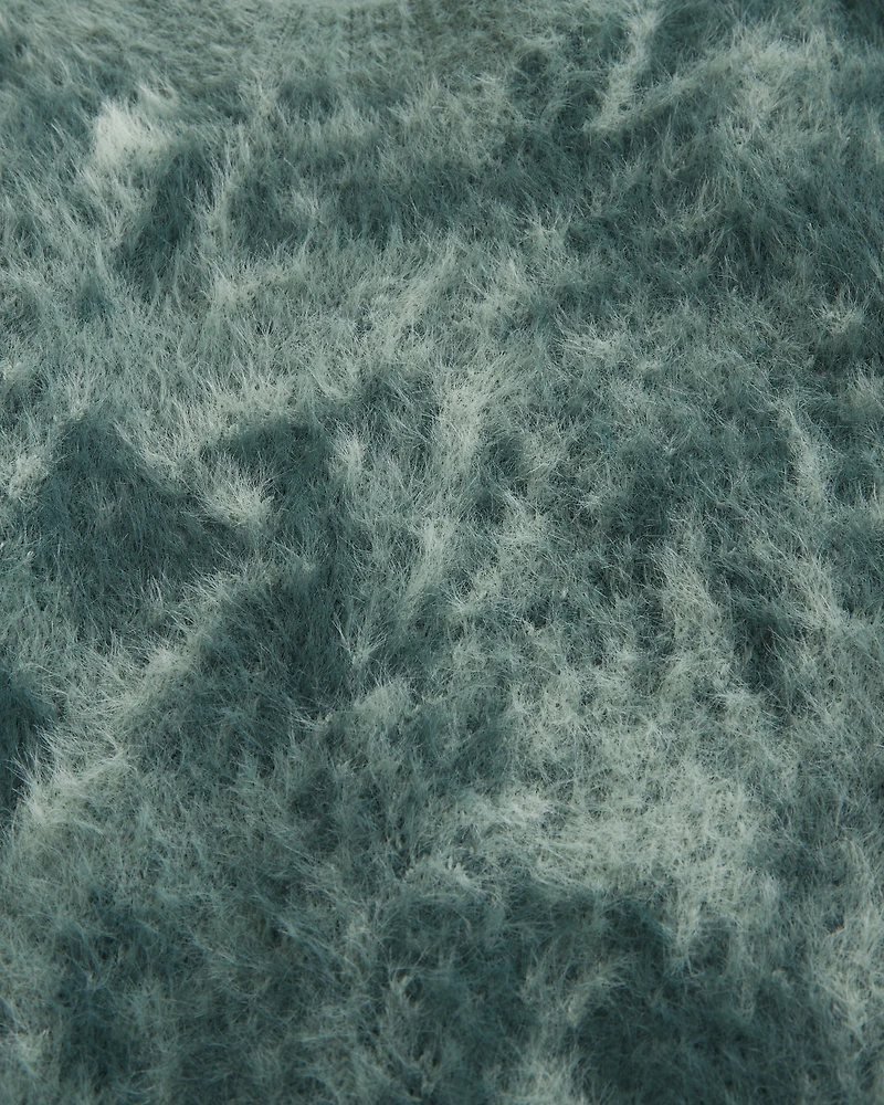 Boxy Fuzzy Crew Sweater