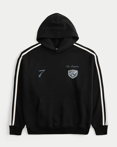 Boxy Los Angeles Graphic Hoodie