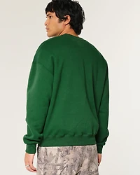 Boxy Baylor University Bears Graphic Crew Sweatshirt