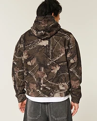 Boxy University of Texas at Austin Longhorns Graphic Camo Hoodie