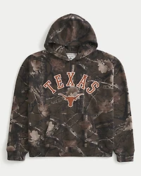 Boxy University of Texas at Austin Longhorns Graphic Camo Hoodie