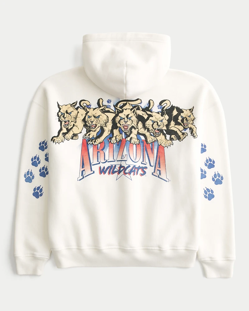 Boxy University of Arizona Wildcats Graphic Hoodie