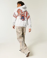 Boxy Zip-Up University of Virginia Graphic Hoodie